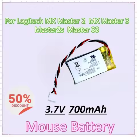 New 3.7V 700mAh Mouse Battery for Logitech MX Master 2/MX Master 3/Master2s/Master 3S/Newly Upgraded