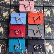 GUCCI Double gg Organ Bag Classic Lychee Leather Chain Shoulder Crossbody Female Bag Double gg