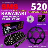 520 KAWASAKI NINJA 650R ER-6N / ER-6F SPROCKET SET XWE X-RING CHAIN SMS SPROCKET RK RKM SMS RUNFIRE2