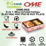 Ramadan 2024【OME】Electric Hot Pot &amp; Plate Grill  2 in 1 Multifunctional Dapur Elektrik BBQ COOK FRY STEAMBOAT 火锅烧烤一体电烤炉