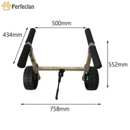 [Perfeclan] Kayak Trolley with Support Stand Kayak Carrier Cart Kayak Carrier Kayak Cart for Carrying Kayaks Paddle Boards Transport