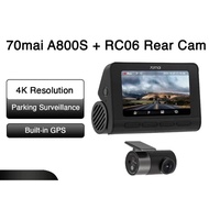 70mai A800S 4K Dash Cam Rear Cam Dual Vision Global Version A800 Adas Parking App Control GPS Built in