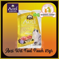 ❏ ◶ ❁ Aozi Wet Cat Food Pouch 85gr Aozi Cat Organic Cat Wet Food All Stages [Vamiel Shop]