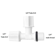 Tube 1/4 O.D Male Elbow Straight Tee Connectors JACO Fitting Plastic Check Vaes For RO Pipe Reverse