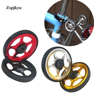 Zxpjkyu SiaBiced -light Folding bike Wheels Refit for Brompton Pushing Folded Transport EZ Wheels