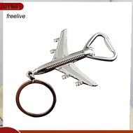 {freelive}  Metal Model Aircraft Airplane Pendant Car Key Ring Holder Keychain Bottle Opener