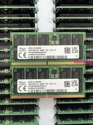 SK海力士32G DDR5 2RX8 5600B 純ECC SODMM 筆電伺服器記憶體