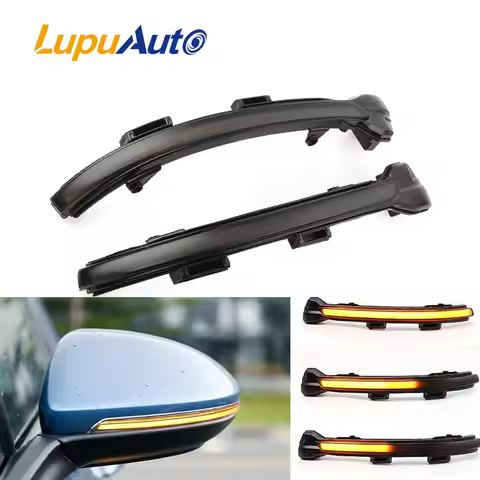 2pcs Dynamic Turn Signal LED Side Wing Rearview Mirror Indicator Blinker Sequential Light For VW Gol