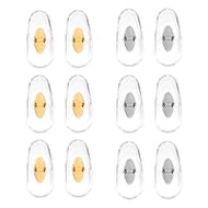 6 Pairs Replacement Nose Pads, Replacement Nose Pads for Ray Ban Clip-on Nose Pads for Sunglasses Sunglasses Repair Kits for RayBan Aviator RB3025 3026 RB3030 RB3211 RB3362 RB3625 (Gold + Silver)