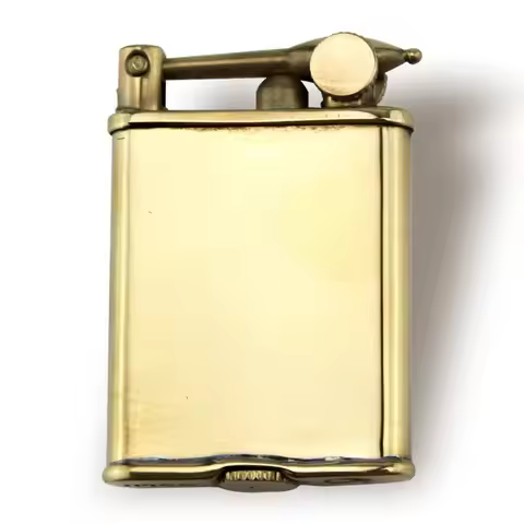 IMCO-Metal Gasolines Vintage Lighter Thin Square Brass kerosenes Lighters Retro Refillable Cigarette