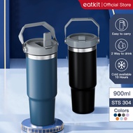 Eatkit Stainless Steel Drinking Bottle 890ml 2in1 Tumbler Cup for