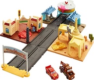 Mattel Disney and Pixar Cars On The Road Toys, Playset with 2 Toy Cars & Light-Up Countdown, Include