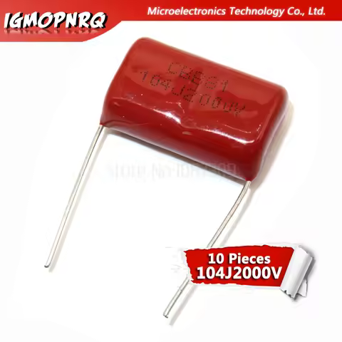 10PCS 0.1uF 2000V 2KV CBB 104 100NF Polypropylene film capacitor pitch 25mm CBB81 2000V104J-P25