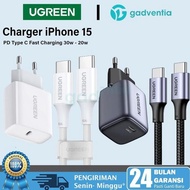 Ugreen Adapter Charger Set iphone 15 Series Ipad Pro Pd With Type C To C Cable Fast Charging 35W 30W