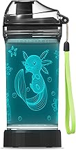 Axolotl Water Bottle, Axolotl Light-Up Sport Cup with 3D Glowing LED Axolotl Light – 14 OZ Tritan BP