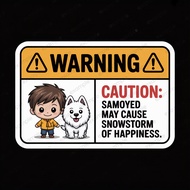 Car Stickers Waterproof WANCD warning Beware Of Dogs Dog BICHON FRISE SHAR PEI GREAT DANE SAMOYED