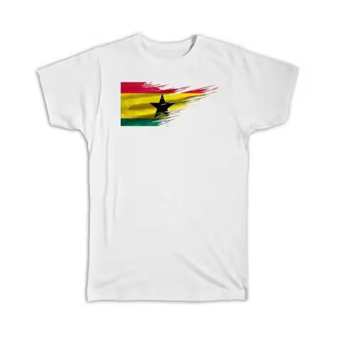Ghana Flag Modern Country Expat T shirt