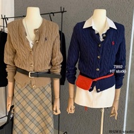 WGWE• Horse embroidered rope cardigan with big buttons 7892 wgwe QC product freesize