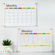 Monthly/week planner 42x29.7cm 3mm mica printed with A3 magnet, Note board, To Do List board