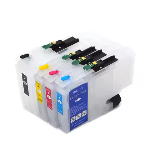 4Color/Set LC424 Refill Ink Cartridge with Chip for Brother DCP-J1200W DCP-J1200WE J1200