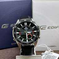 Casio Edifice EFV-C100L-1A Analog Digital Black Leather Strap Men's Watch
