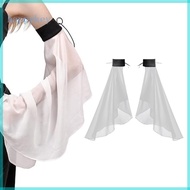 HAP Elegant Tulle Stage Costume Accessory with White Ruffled Bishop Sleeve - Perfect for Weddings