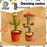 【Rechargeable Dancing Cactus】Dancing Cactus Speaking Toys Recording Toys with Light Influencer Danci