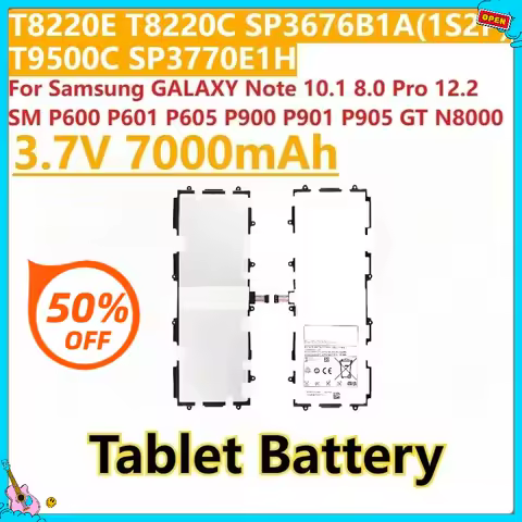 New 3.7V 7000mAh Battery SP3676B1A For Samsung GALAXY Note 10.1 8.0 Pro 12.2 SM GTN8020 N5100 N5110 