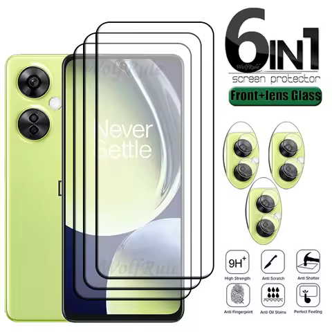 6-in-1 For Oneplus Nord CE 3 Lite 5G Glass Oneplus Nord CE 3 Lite Glass 9H HD Screen Protector Onepl