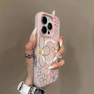 Spring Floral Phone Case Suitable for iPhone16/17pro/15 2 in 1 14pro/13p Jelly Case 12 Texture 11 Pr