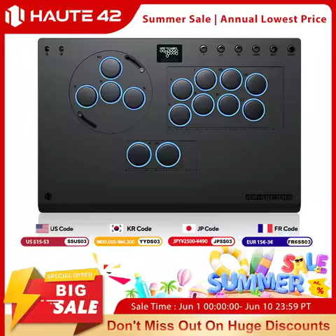 Haute42 X-Move Aluminium Alloy Hitbox Leverless Controller Stickless Fightstick For PC/PS4/PS5 Arcad