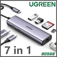 UGREEN - 90568 7 in 1 Type-C to LAN, HDMI, USB x 2, SD card, TF card, Type-C (PD 100W) HUBS