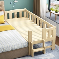 Solid Wood Children'S Bed with Guardrail Splicing Bed Baby Single Bed Side Bed Additional Bed Baby B