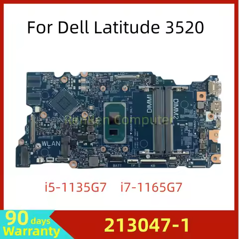 213047-1 Mainboard For Dell Latitude 3520 Laptop Motherboard With CPU: i3-1125G4/i5-1135G7 I7-1165G7