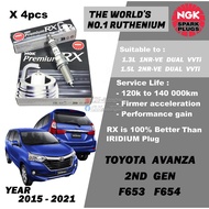 NGK Premium RX Spark Plug - Toyota Avanza F653 F654 1.3L 1NRVE 1.5L 2NRVE VVTi DOHC 16V ( Year 2015-