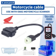 Lensent HONDA 4pin To 16pin OBD Diagnostic Cable Extension Connectors For HONDA motorcycle diagnostic adapter cable OBD fault code reading and clearing ELM327 motorcycle  cable OBD