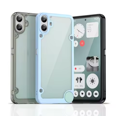 For Nothing CMF Phone 1 Case Nothing CMF Phone 1 Cover Coque Funda Hard Translucent Soft Frame Clear