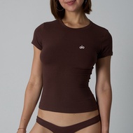 alo Short Sleeve Top Women High Elastic Sports Running T-Shirt