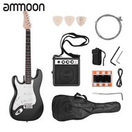 [ammoon]Left Hand กีต้าร์ไฟฟ้า Solid Wood Paulownia Body Maple Neck 21 Frets 6 String