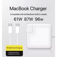 30W 61W 87W 96W Watts USB C PD Laptop Charger Power Adapter with 2M Type C Charging Cable For Macboo