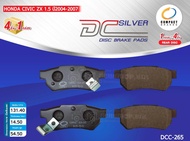 COMPACT ผ้าดิสเบรคหลัง HONDA CIVIC 1.5V-TEC ปี04-07CIVIC EG4EG8 1.5 ปี91-95 (DCC-265)