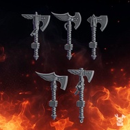 Pactum Aeternum Knight Axes High quality and detailed 3d print miniature boardgame model war game