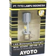 Bohlam Depan Lampu Dop Depan H6 Led Ayoto M2A Ac &amp; Dc Kemasan Kuning