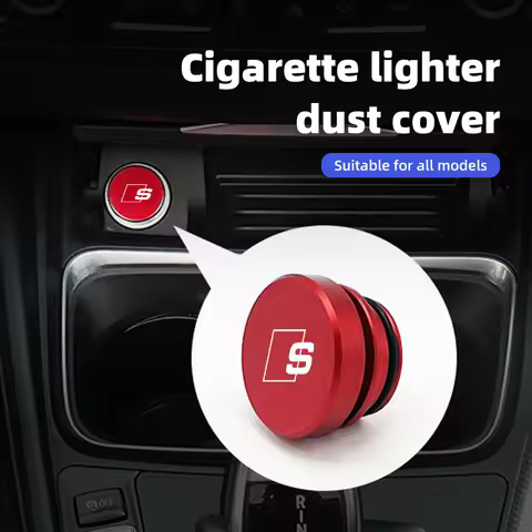 2025 Hot Car Cigarette Lighter Dustproof Plug Button Cover Accessories For Audi RS S Line Quattro A3