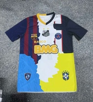 2526 Santos Neymar Special Edition Paris Barcelona Santos Neymar Short Sleeve Football Jacket Availa