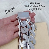 925 Silver Bangle for Men (Gelang tangan perak )Sesuai untuk lelaki