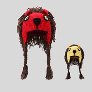 Creative Single Product Little Lion Hat First Choice Creative Wig Hat Social Party Must-have Knitted