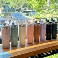 600/900ML Botol air tahan sejuk Stainless Steel Tumbler with straw Portable Outdoor Sports Water Cup