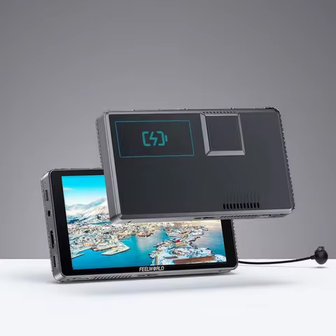 FEELWORLD P6XL 6-inch Camera Field Monitor Aluminum Case Built in Battery 4K HDMI High Brightness 12