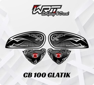 Striping CB100-Striping Transparan CB Glatik-Stiker CB100 Glatik Racing Batik